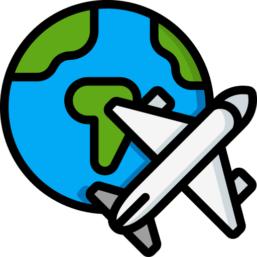 Plane flight aeroplane transportation icon