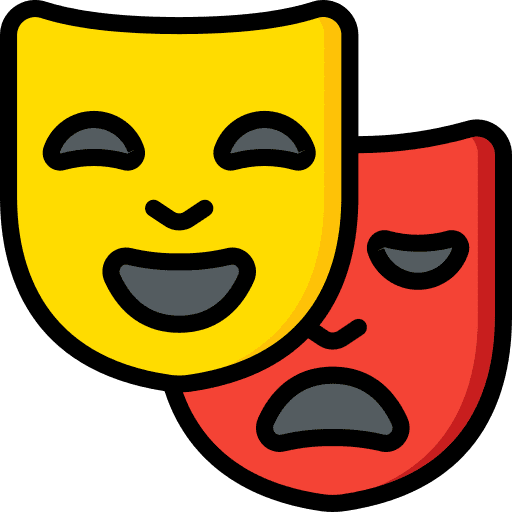 Drama masks theatre entertainment icon