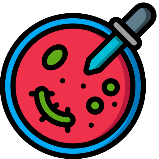 Microbiology microbiology education petri dish icon
