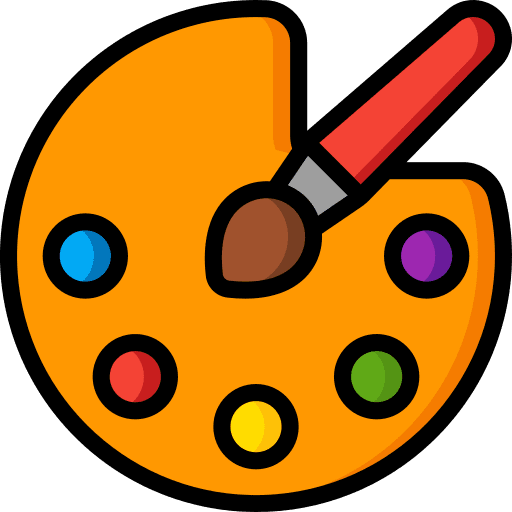 Paint palette painter brush paint palette icon