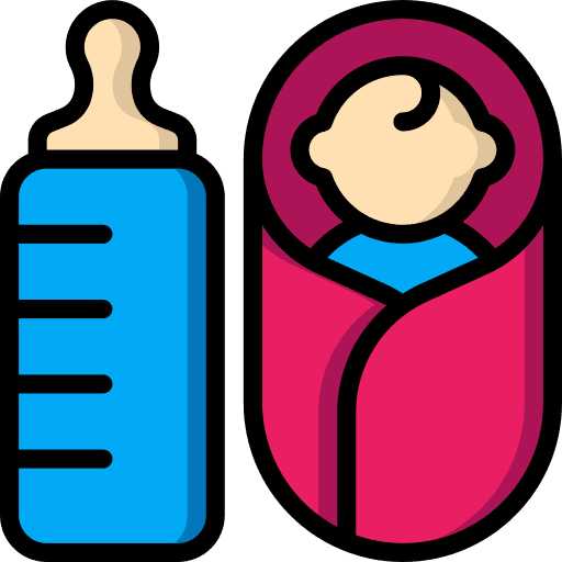 Baby kid and baby newborn life icon