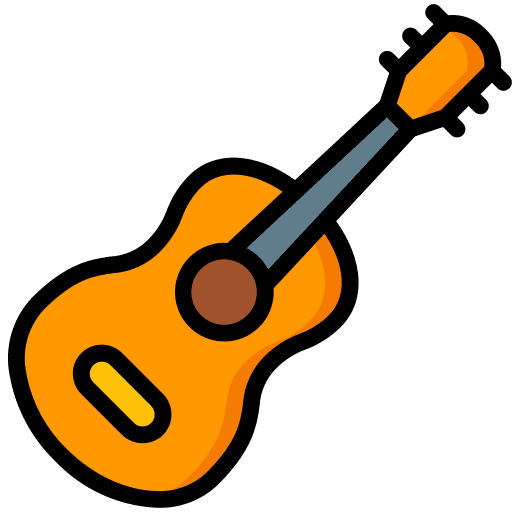 Guitar guitar music and multimedia song icon