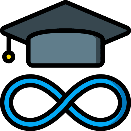 Hat education infinity symbol icon