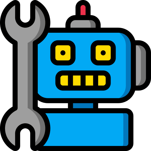 Robotics robot electronics repair icon