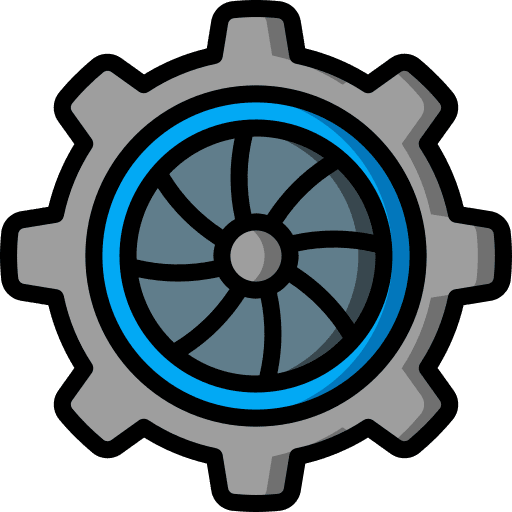Settings gear air plane icon