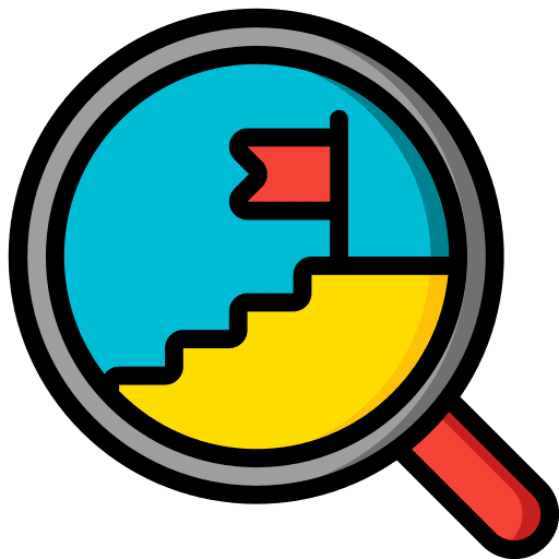 Magnifying glass job magnifying glass business and finance icon