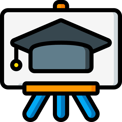 Whiteboard teaching learn education icon