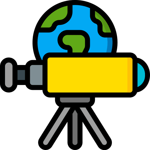 Astronomy globe astronomy telescope icon