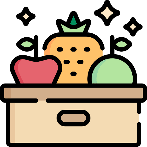 Fruit farm fruit box icon
