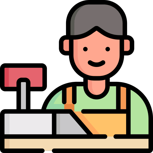 Cashier store man occupation icon Cashier store man occupation icon