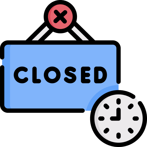 Closed store clock shop icon Closed store clock shop icon