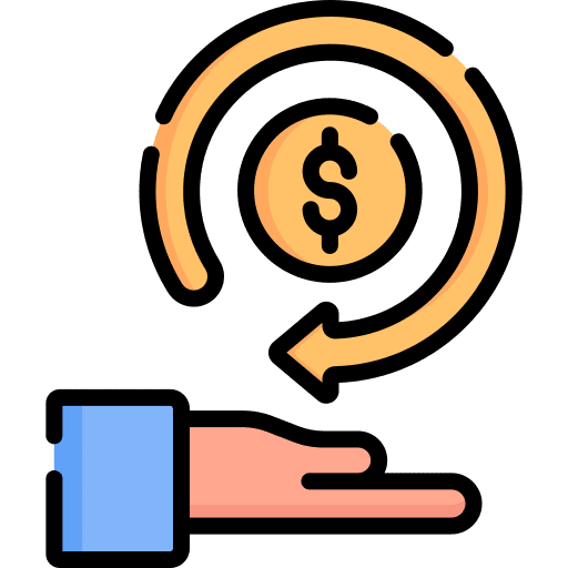 Refund money business and finance arrow icon Refund money business and finance arrow icon