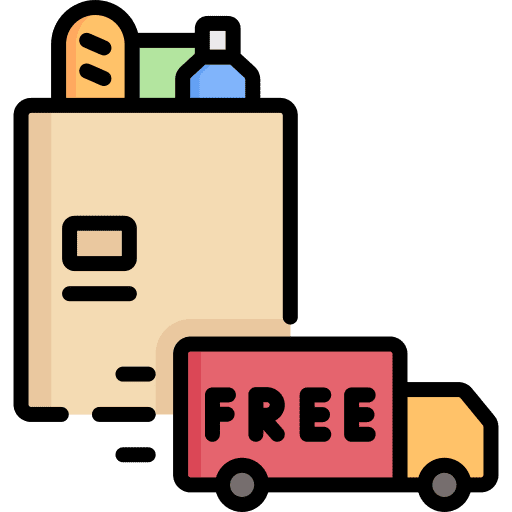 Free delivery grocery store free delivery food icon Free delivery grocery store free delivery food icon