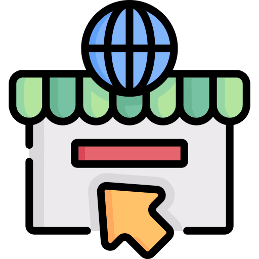 Online shop pointer shopping ecommerce icon Online shop pointer shopping ecommerce icon