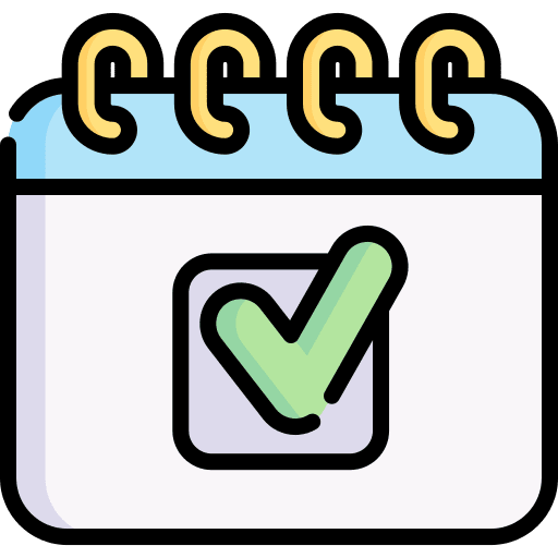 Calendar check sign dates attend icon Calendar check sign dates attend icon