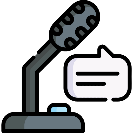 Microphone speech bubble microphone record icon