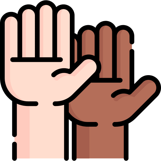 Raise hand school answer hand icon