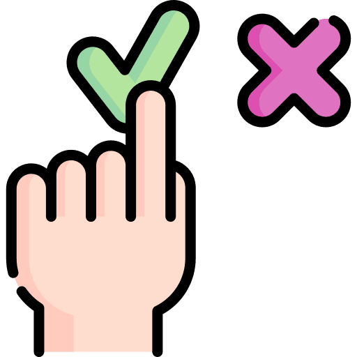 Vote bad no hand icon