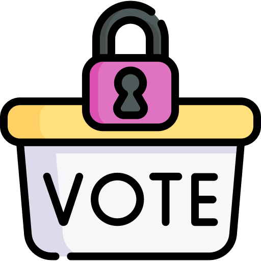 Lock lock vote box icon Lock lock vote box icon