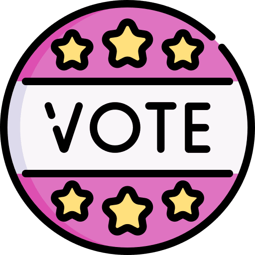 Sticker election sticker vote icon Sticker election sticker vote icon
