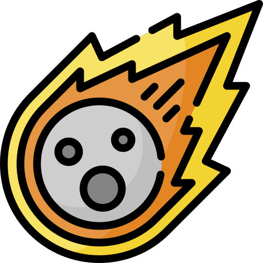 Meteor comet meteorite collision icon Meteor comet meteorite collision icon