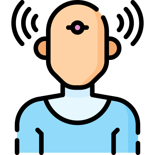 Telekinesis superhero waves superpower icon Telekinesis superhero waves superpower icon