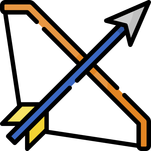 Bow and arrow weapon archery archer icon Bow and arrow weapon archery archer icon