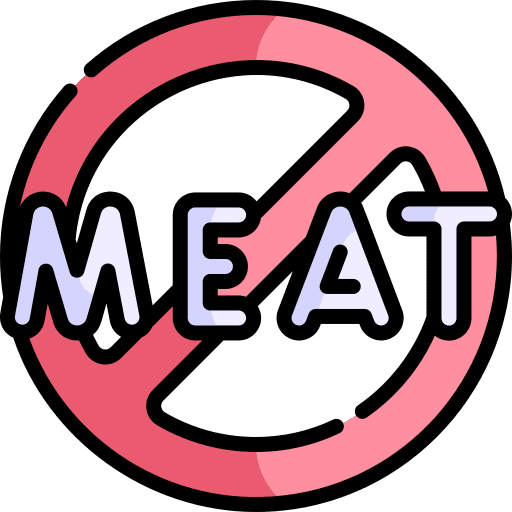 No meat prohibited food and restaurant vegan icon