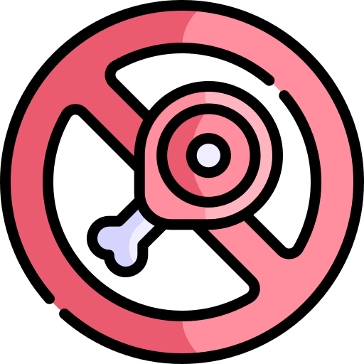 No meat signaling vegan diet icon No meat signaling vegan diet icon