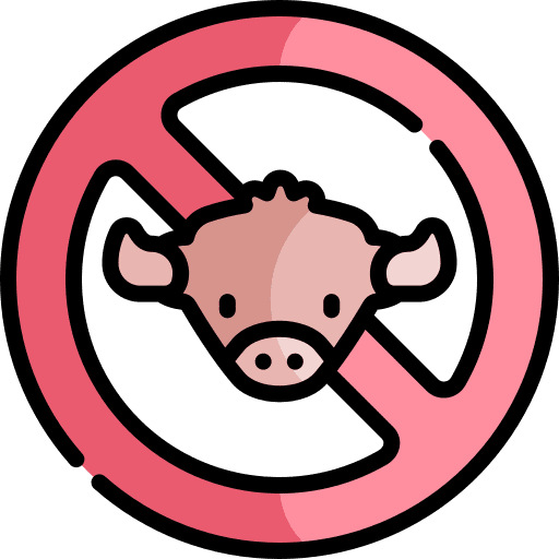 No beef diet vegetarian healthy food icon No beef diet vegetarian healthy food icon