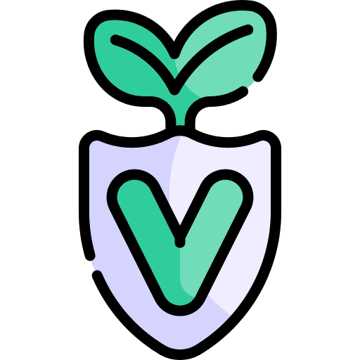 Vegan badge leaf certified icon Vegan badge leaf certified icon