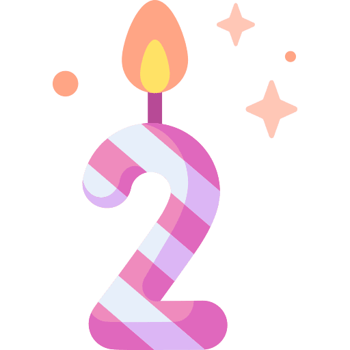 Candle birthday and party celebration two icon Candle birthday and party celebration two icon