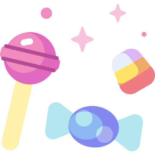 Candy sweet birthday and party sugar icon
