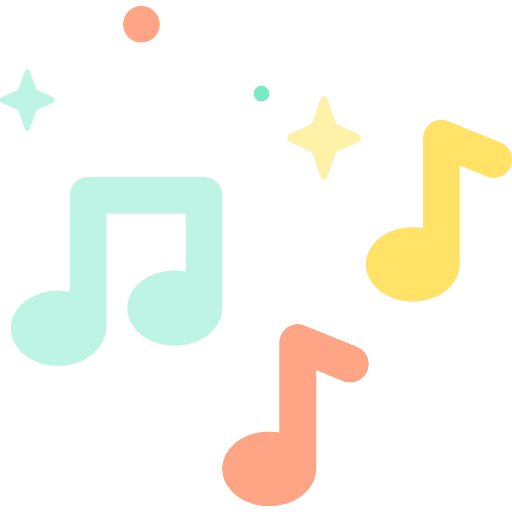Musical notes celebration party music and multimedia icon Musical notes celebration party music and multimedia icon