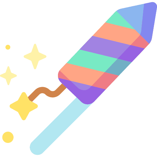Fireworks celebration rocket new year icon Fireworks celebration rocket new year icon