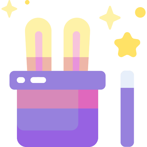 Magic trick magic wand entertainment animal icon Magic trick magic wand entertainment animal icon