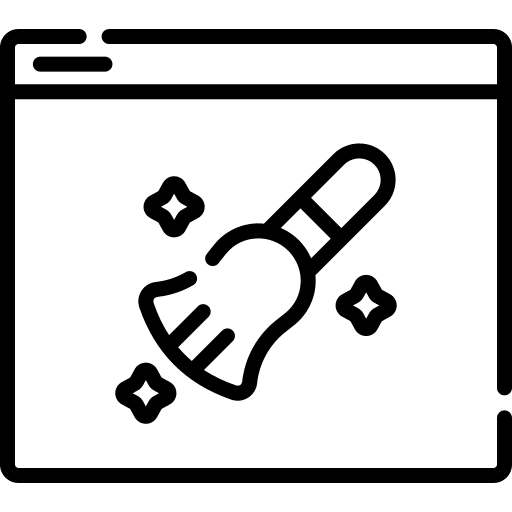 Clean clean browser cleaning icon