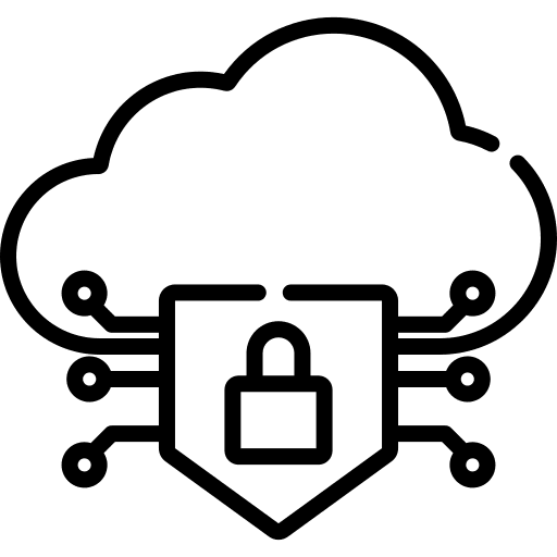 Cloud lock safe web protection icon