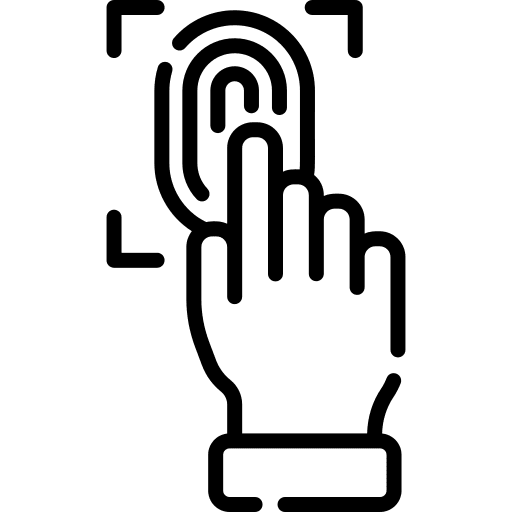Fingerprint scan security identification fingerprint scan icon