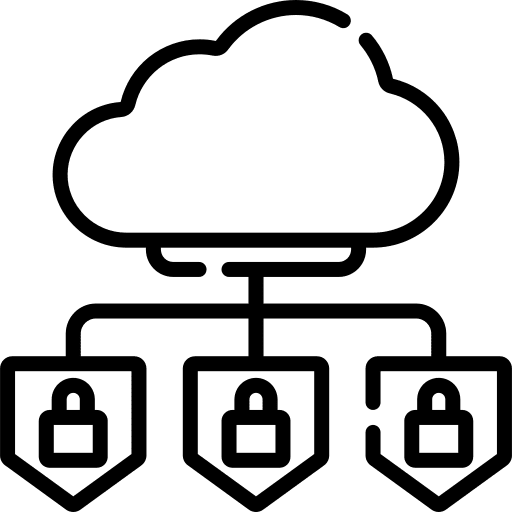 Cloud computing transfer data network shield icon Cloud computing transfer data network shield icon
