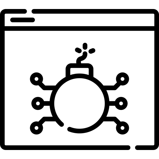 Bomb malware bomb web browser icon Bomb malware bomb web browser icon
