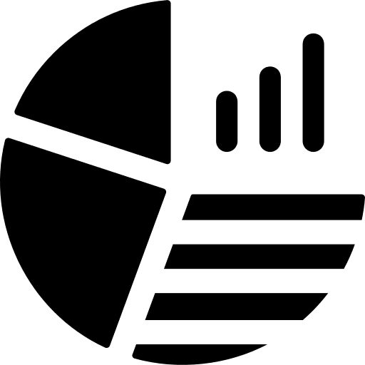 Pie chart bar graph statistics pie chart icon