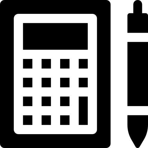 Accountant calculator pencil accountant icon Accountant calculator pencil accountant icon