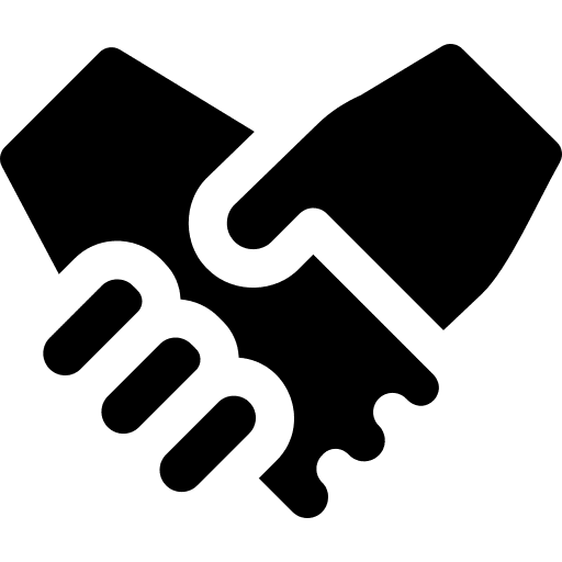 Handshake agreement cooperation shake hands icon