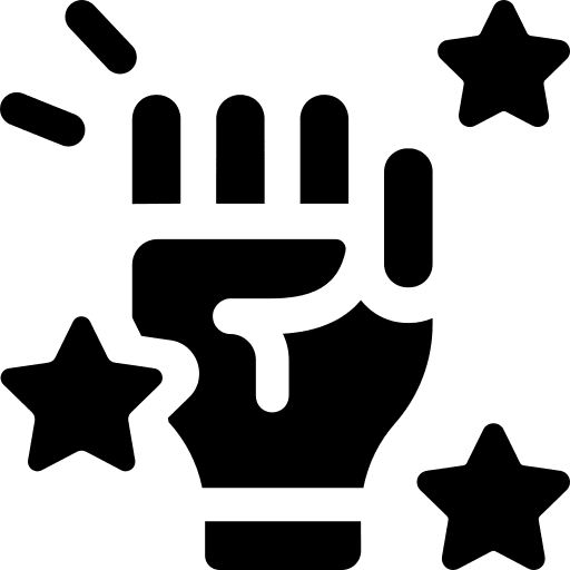Success business and finance raise hand punch icon Success business and finance raise hand punch icon
