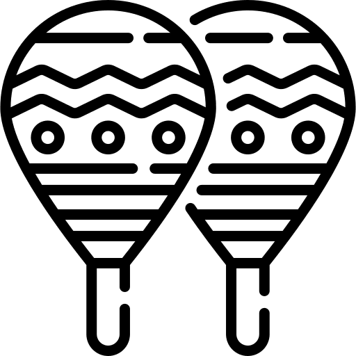 Maracas music and multimedia music orchestra icon