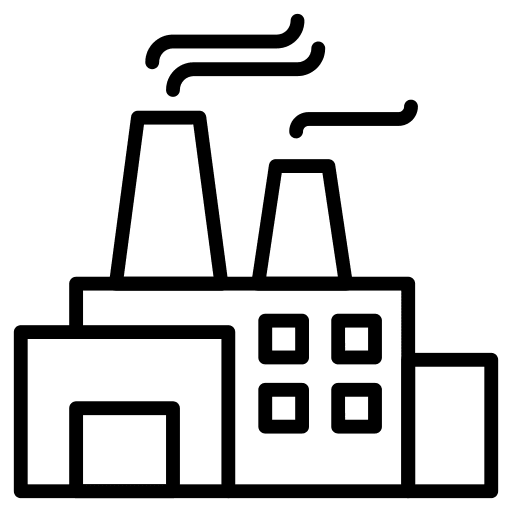 Factory pollution factory smoke icon