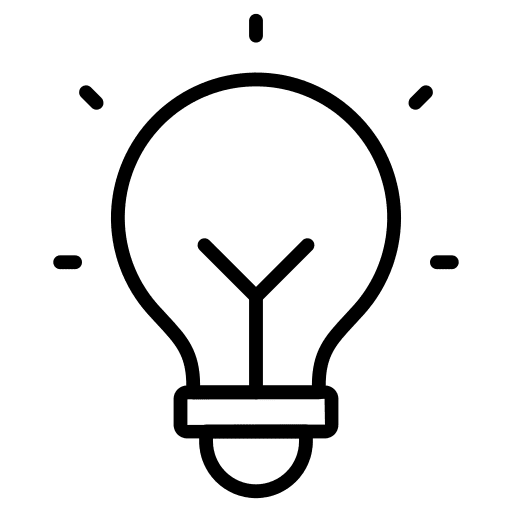 Light bulb technology electronics illumination icon
