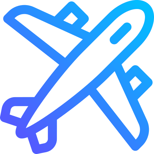 Airplane flight transportation transport icon