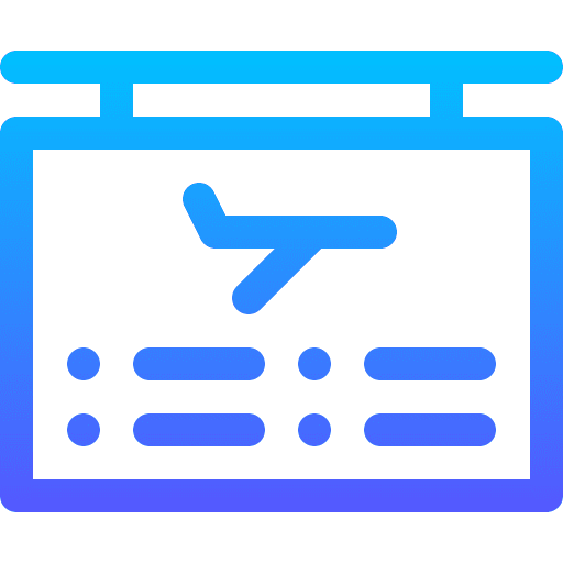 Flight information airplane boarding time information icon Flight information airplane boarding time information icon